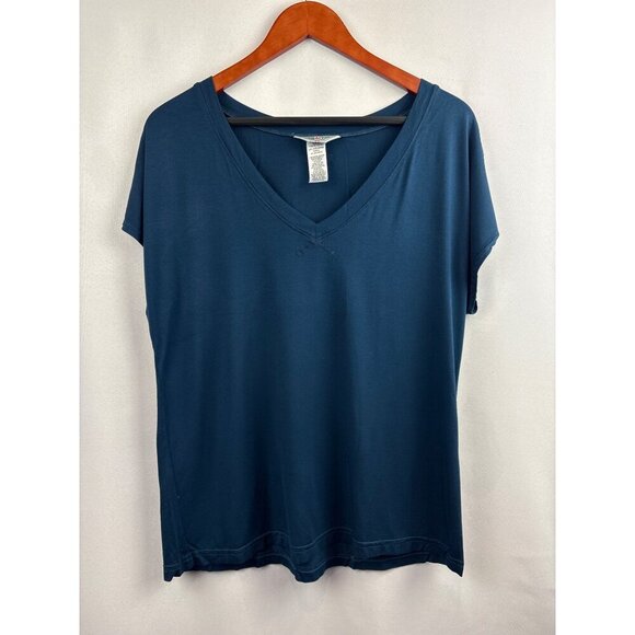 Women’s Hard Tail Size XS Navy Short Sleeve Shirt - Picture 1 of 6